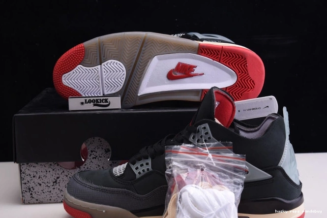 Rep Husky Retro 4 Off CV9388-001 White Bred Air Jordan x 0709